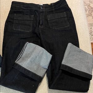 Maeve Anthropologie Cuffed Crop Denim